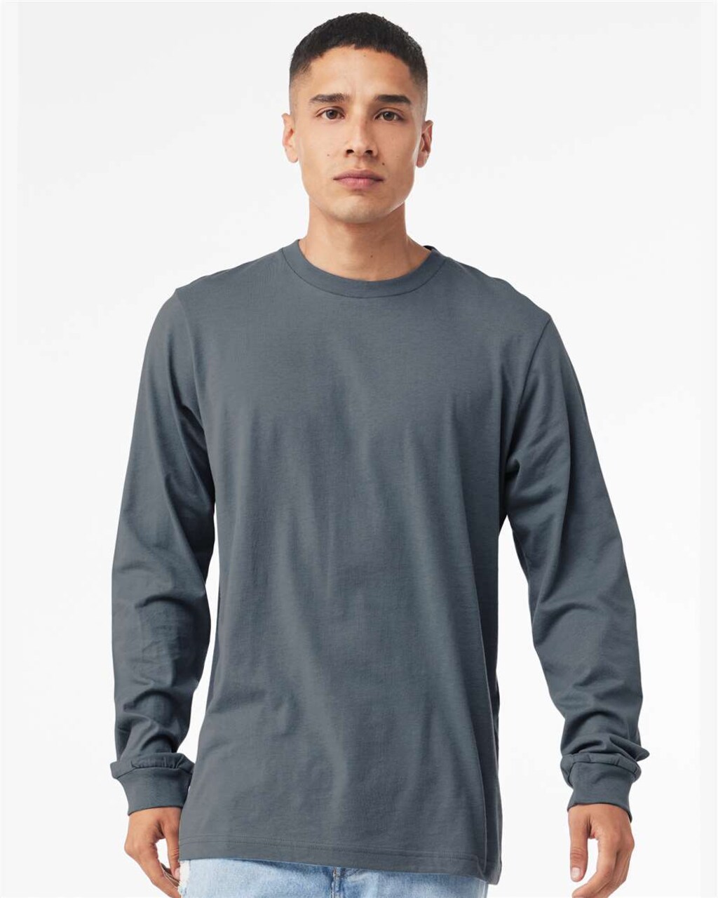 BELLA+CANVAS® Long Sleeve Heavy Cotton Jersey Tee for Everyday Wear, Casual Style & Layering Unisex Shirt
